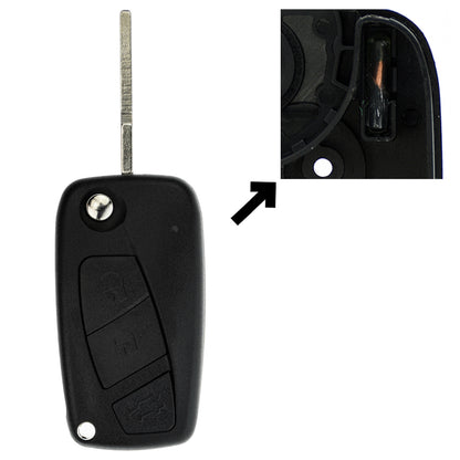 Funk Schlüssel Klappschlüssel 434MHZ ASK ID48 SIP22 3 Tasten kompatibel mit Fiat Idea Doblo I 223 Bravo II 198 Punto 199 Stilo Linea Ducato 250 Citroen Jumper Relays Peugeot Boxer Iveco Daily IV
