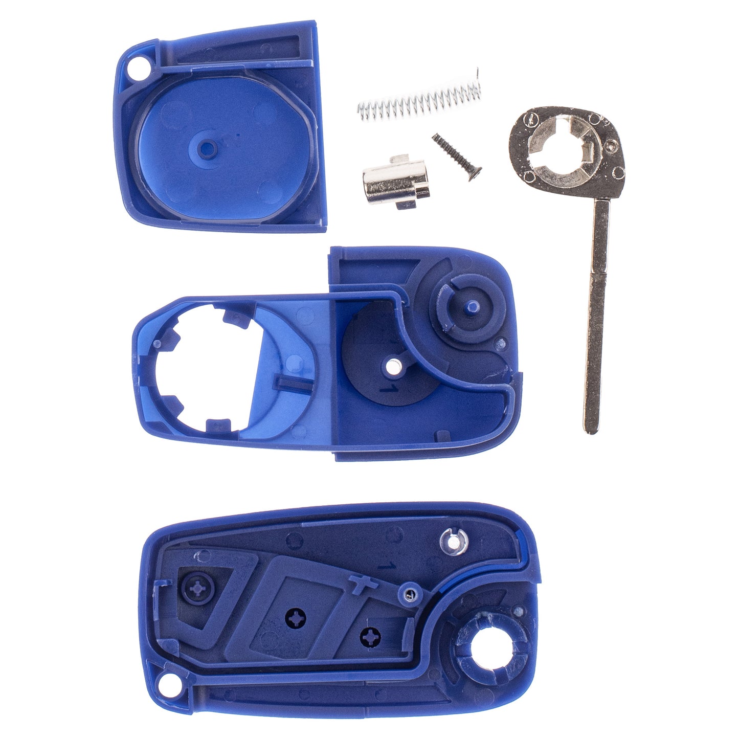 Klapp Schlüssel Gehäuse Fernbedienung Rohling SIP22 kompatibel mit FIAT 2 Tasten + Batterie