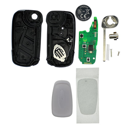 Funk Schlüssel Klappschlüssel 434MHZ +Transponder ID46 PCF7941 +Rohling SIP22 3 Tasten kompatibel mit Ford Ka RU8 08-16 Autoschlüssel