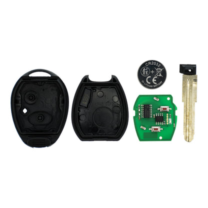 Funk Schlüssel Zündschlüssel 434MHZ +Transponder PCF7930 PCF7931 +Rohling NE38 NE75 2 Tasten kompatibel mit Land Rover Discovery II Freelander I Defender 90 MG ZT ZT-T Rover 75 Autoschlüssel