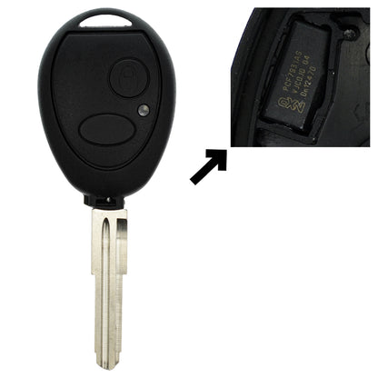 Funk Schlüssel Zündschlüssel 434MHZ +Transponder PCF7930 PCF7931 +Rohling NE38 NE75 2 Tasten kompatibel mit Land Rover Discovery II Freelander I Defender 90 MG ZT ZT-T Rover 75 Autoschlüssel