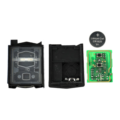 Funk Schlüssel Fernbedienung Sender 434MHZ +Transponder +Rohling 2 Tasten kompatibel mit Mazda 3 BK 03-09 Autoschlüssel