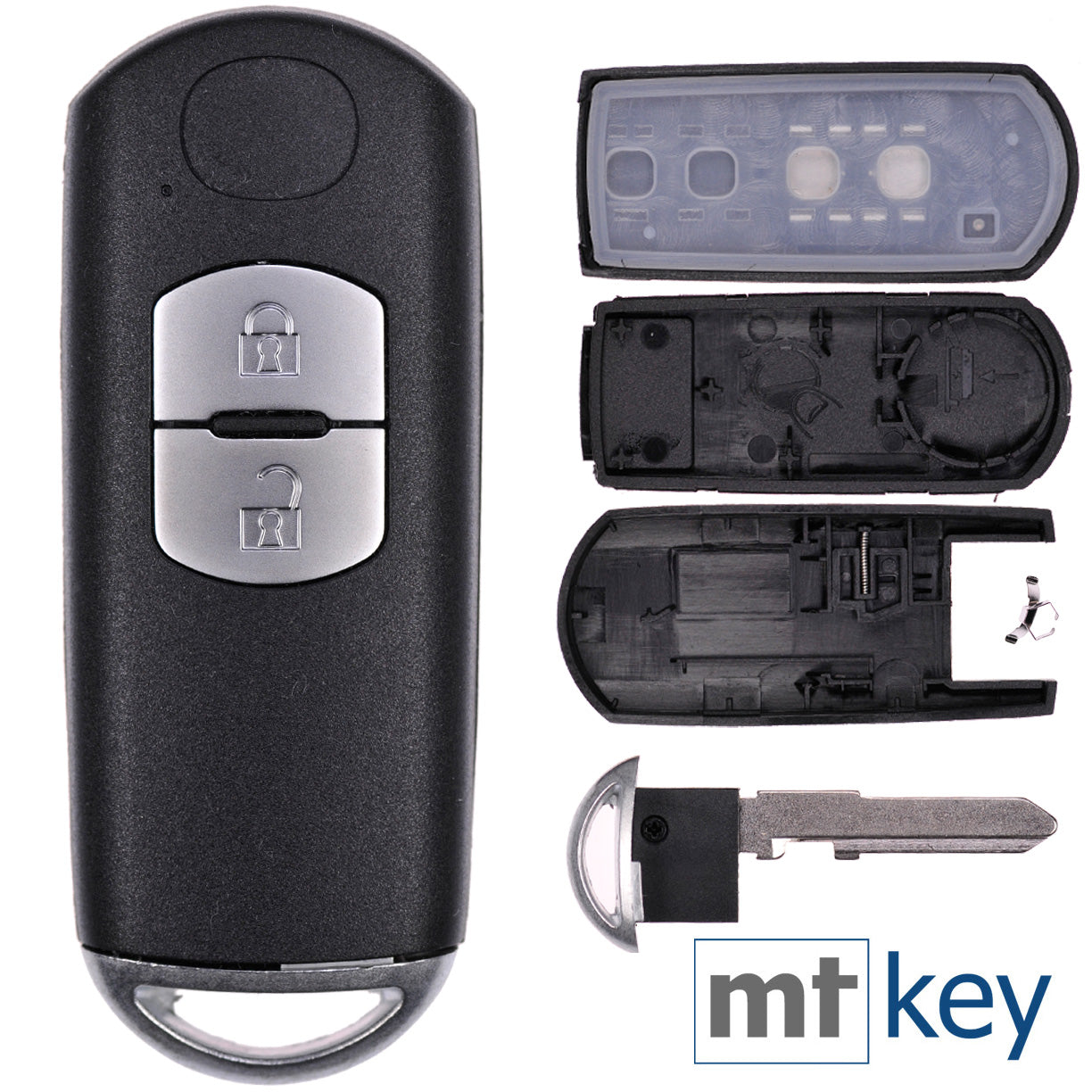 Auto Smartkey Funk Schlüssel Gehäuse 2 Tasten kompatibel mit Mazda 2 3 6 CX-3 CX-5 MX-5