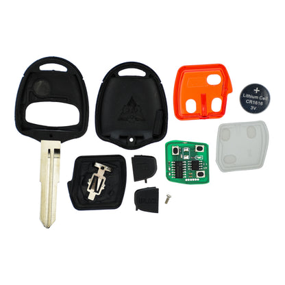Funk Schlüssel Zündschlüssel 434MHZ ID46 PCF7936 MIT11R 2 Tasten kompatibel mit Mitsubishi L200 IV ASX i-MiEV Grandis Space Star Outlander II Challenger PB Lancer VIII CY Pajero IV Autoschlüssel