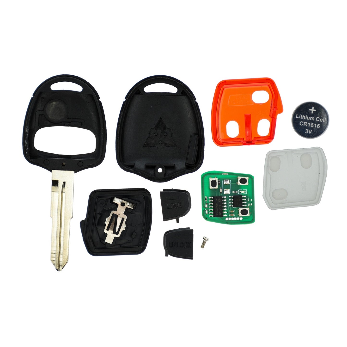 Funk Schlüssel Zündschlüssel 434MHZ ID46 PCF7936 MIT11R 2 Tasten kompatibel mit Mitsubishi L200 IV ASX i-MiEV Grandis Space Star Outlander II Challenger PB Lancer VIII CY Pajero IV Autoschlüssel