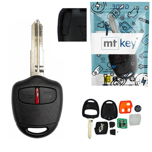 Funk Schlüssel Zündschlüssel 434MHZ ID46 PCF7936 MIT11R 2 Tasten kompatibel mit Mitsubishi L200 IV ASX i-MiEV Grandis Space Star Outlander II Challenger PB Lancer VIII CY Pajero IV Autoschlüssel