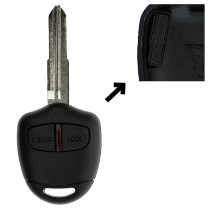 Funk Schlüssel Zündschlüssel 434MHZ ID46 PCF7936 MIT11R 2 Tasten kompatibel mit Mitsubishi L200 IV ASX i-MiEV Grandis Space Star Outlander II Challenger PB Lancer VIII CY Pajero IV Autoschlüssel