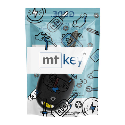Funk Schlüssel Zündschlüssel 434MHZ ID46 PCF7936 MIT11R 2 Tasten kompatibel mit Mitsubishi L200 IV ASX i-MiEV Grandis Space Star Outlander II Challenger PB Lancer VIII CY Pajero IV Autoschlüssel
