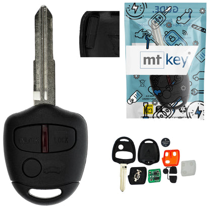 Funk Schlüssel Zündschlüssel 434MHZ +Transponder ID 46 PCF7936 +Rohling MIT8 3 Tasten kompatibel mit Mitsubishi Space Star Ab 2012 Lancer VIII CY 07-17 Pajero IV V80 V90 Outlander II Grandis Autoschlüssel