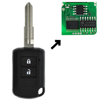 Funk Schlüssel Zündschlüssel 434MHZ +Transponder ID47 PCF7961 PCF7953 +Rohling MIT11R 2 Tasten kompatibel mit Mitsubishi Space Star Ab 2015 L200 15-20 Eclispe Cross 18-21 Autoschlüssel