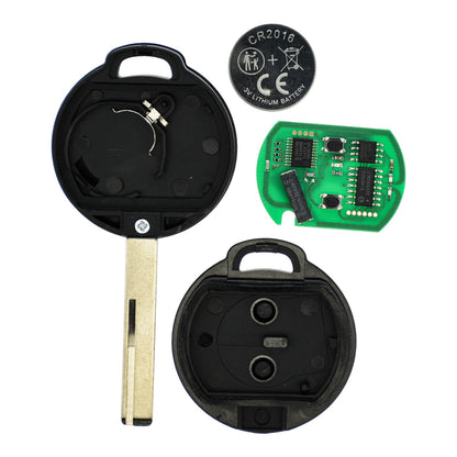 Funk Schlüssel Zündschlüssel 434MHZ +Transponder ID46 PCF7941 +Rohling HU56 2 Tasten kompatibel mit Mitsubishi Colt Z30 05-12 Smart Forfour W454 04-06 Autoschlüssel