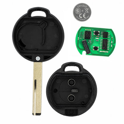 Funk Schlüssel Zündschlüssel 434MHZ +Transponder ID46 PCF7941 +Rohling HU56 2 Tasten kompatibel mit Mitsubishi Colt Z30 05-12 Smart Forfour W454 04-06 Autoschlüssel