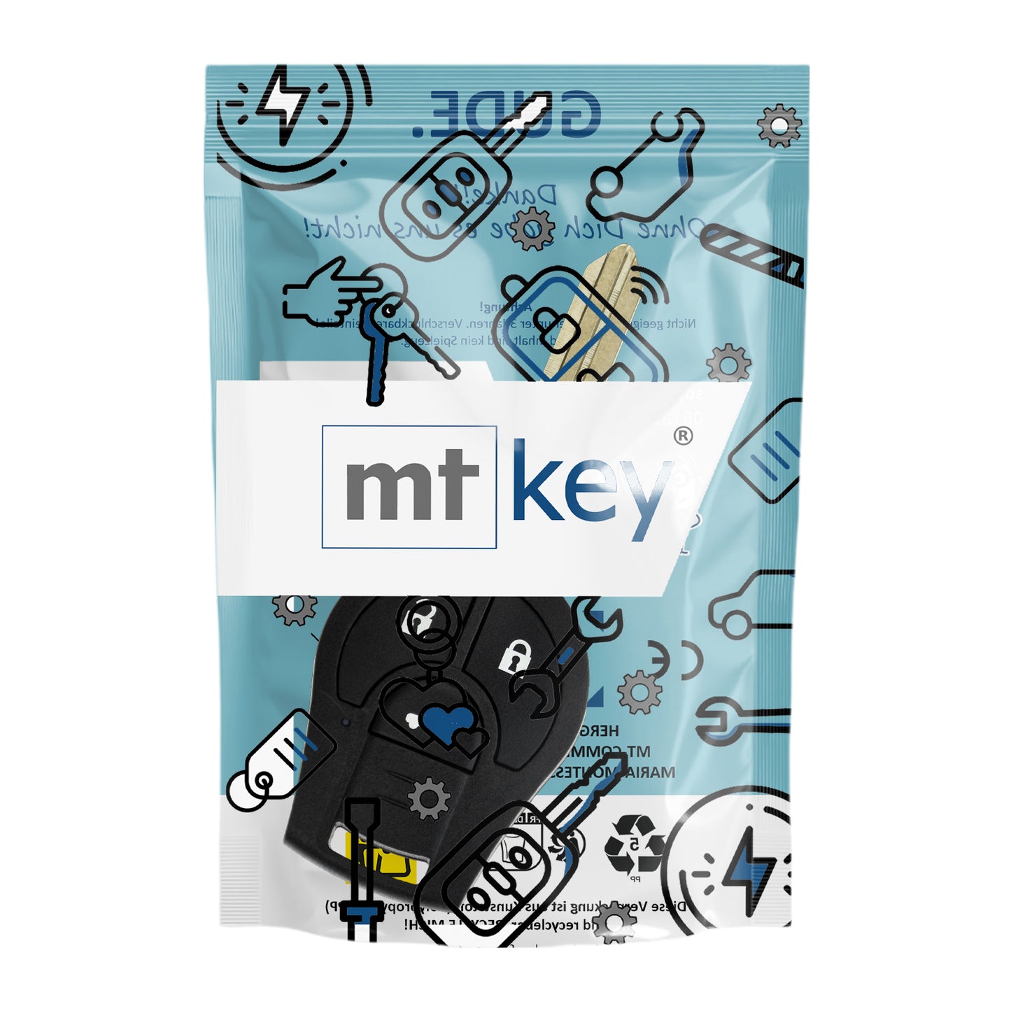 Funk Schlüssel Zündschlüssel 434MHZ FSK +Transponder ID46 +Rohling NSN14 NSN19 3 Tasten kompatibel mit Nissan Navara D23M 15-16 Micra K13 10-16 Juke F15 10-14 Autoschlüssel