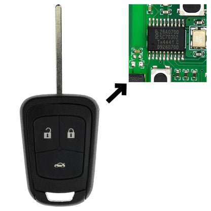 Funk Schlüssel 434MHZ ASK ID46 PCF7937 HU100 3 Tasten kompatibel mit Chevrolet Aveo Bolt Camaro 10-15 Cruze J300 Malibu V300 Orlando Silverado Spark Trax 12-16 Volt 11-15 Autoschlüssel