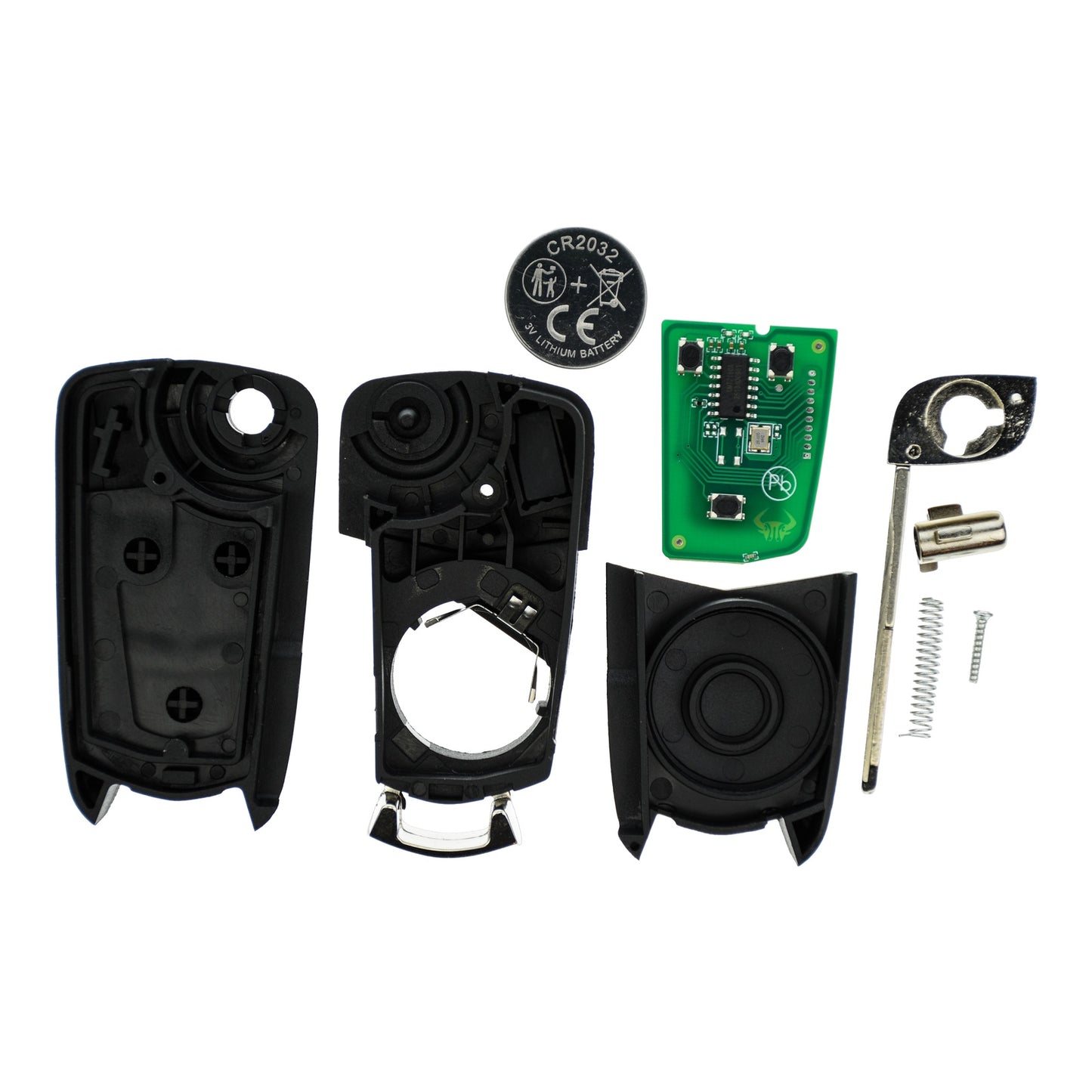 Funk Schlüssel Klappschlüssel 434MHZ ASK +Transponder ID46 +Rohling DWO5R 3 Tasten kompatibel mit Chevrolet Captiva C100 C140 Epica V250 Opel Antara Zafira 08-15 GMC Terrain Autoschlüssel