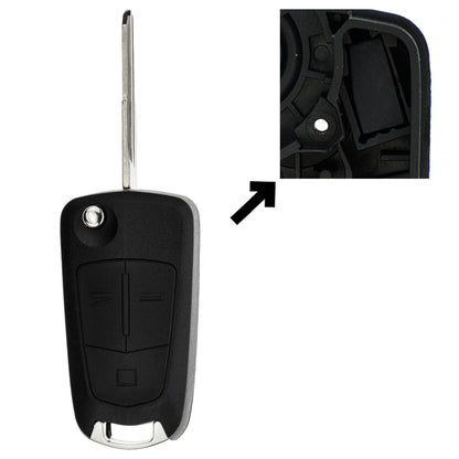 Funk Schlüssel Klappschlüssel 434MHZ ASK +Transponder ID46 +Rohling DWO5R 3 Tasten kompatibel mit Chevrolet Captiva C100 C140 Epica V250 Opel Antara Zafira 08-15 GMC Terrain Autoschlüssel