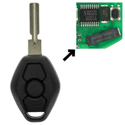 Funk Schlüssel Zündschlüssel CAS2 868MHZ FSK +Transponder ID46 PCF7942 +Rohling HU58 3 Tasten kompatibel mit BMW 1er E81 E82 E87 E88 X3 E83 5er E60 E61 3er E90 E91 E92 E93 6er E63 E64 04-05