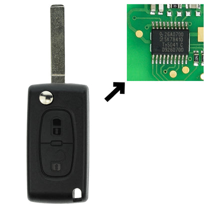 Funk Schlüssel Klappschlüssel 434MHZ FSK ID46 PCF7941 VA2 VA6 2 Tasten kompatibel mit Citroen Berlingo II C3 Aircross II C3 II C3 Picasso C-Crosser Fiat Scudo Peugeot 207 308 I Expert Tepee 207 SW
