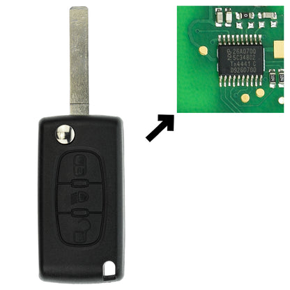 Funk Schlüssel Klappschlüssel 434MHZ FSK +Transponder ID46 PCF7941 +Rohling VA2 VA6 3 Tasten kompatibel mit Citroen C4 (Grand) Picasso I 2010-2013 C5 III (Break) 2008-2013 Autoschlüssel