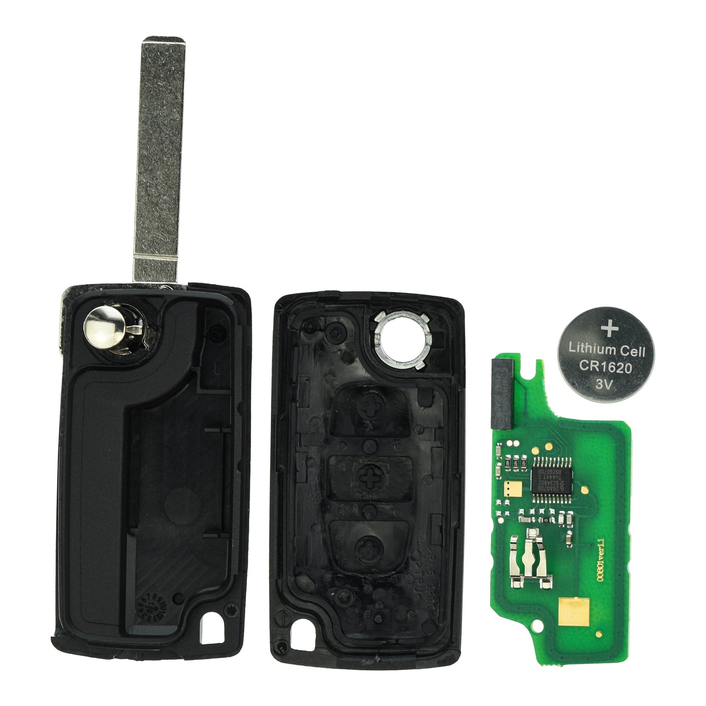 Funk Schlüssel Klappschlüssel 434MHZ FSK ID46 PCF7941 +Rohling VA2 VA6 3 Tasten kompatibel mit Citroen C4 (Grand) Picasso I C5 III Break Peugeot 207 CC SW 308 CC SW I Expert II Partner II RCZ