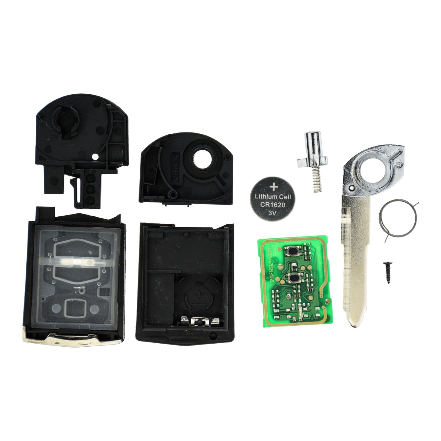 Funk Schlüssel Fernbedienung Sender 434MHZ +Transponder 4D63 +Rohling 2 Tasten kompatibel mit Mazda 5 CR 05-10 5 CW 10-18 Autoschlüssel