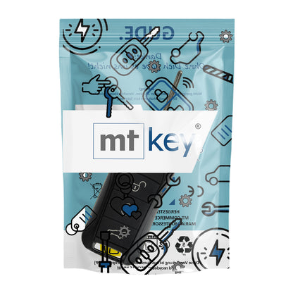 Funk Schlüssel Klappschlüssel 434MHZ ASK +Transponder ID46 PCF7947 +Rohling HU66 3 Tasten kompatibel mit Porsche Cayenne 9PA 02-10 Autoschlüssel