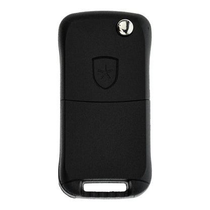 Funk Schlüssel Klappschlüssel 434MHZ ASK +Transponder ID46 PCF7947 +Rohling HU66 3 Tasten kompatibel mit Porsche Cayenne 9PA 02-10 Autoschlüssel