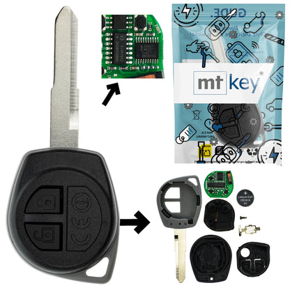 Funk Schlüssel Zündschlüssel 434MHZ FSK +Transponder ID46 PCF7961 +Rohling HU133R 2 Tasten kompatibel mit Suzuki Swift V FZ NZ 10-15 Autoschlüssel