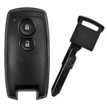 Auto Funk Schlüssel Smartkey Fernbedienung 1x Gehäuse 2 Tasten + 1x Notschlüssel Rohling kompatibel mit Suzuki SX4 Swift III Grand Vitara