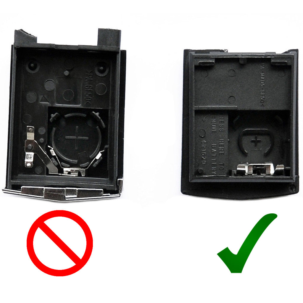 Autoschlüssel Funk Fernbedienung Austausch Gehäuse mit 2 Tasten + Rohling + Batterie kompatibel mit Mazda 5 CW 2 DE 3 BK 6 SW BT-50 CX-9 CX-7 B