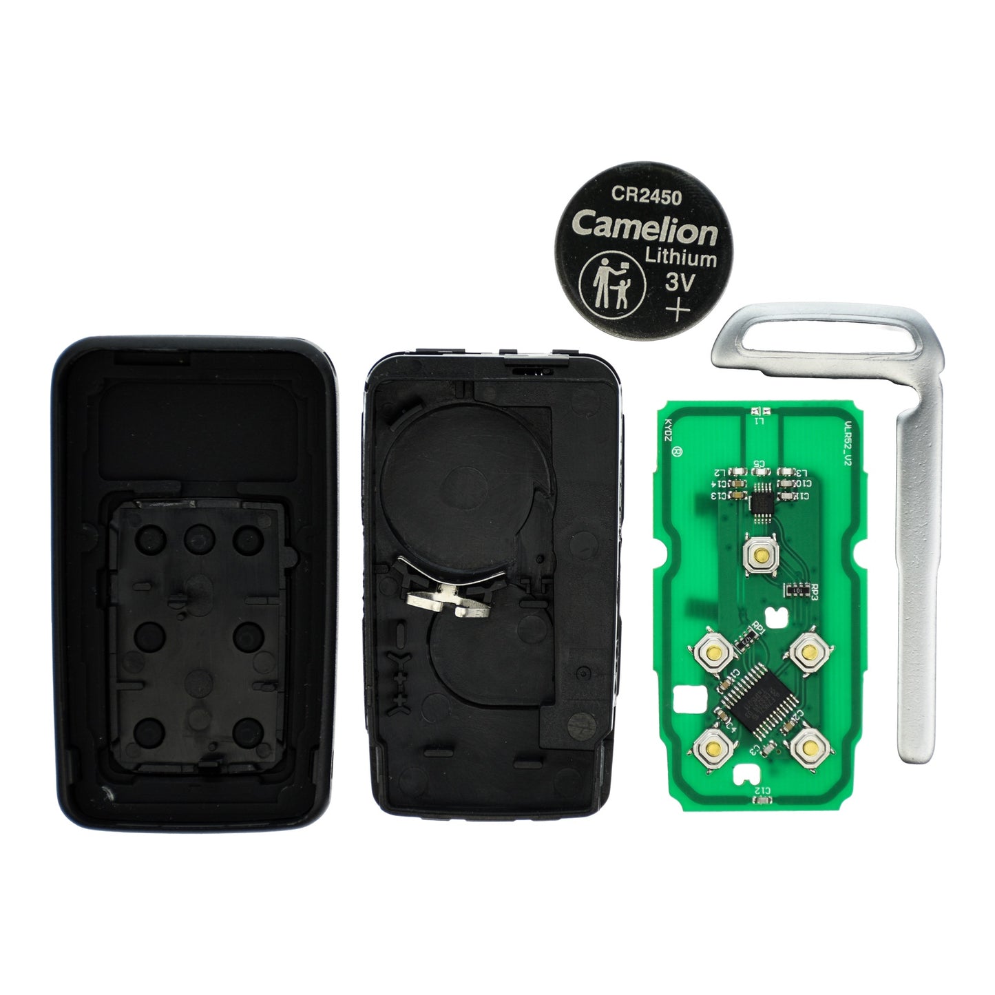 Funk Schlüssel Smartkey 902MHZ +Transponder PCF7945 PCF7953 +Rohling HU101 5 Tasten kompatibel mit Volvo V40 S60 II Y20 S80 II AS XC60 I Y24 XC70 II P24 V60 I V70 III B Autoschlüssel