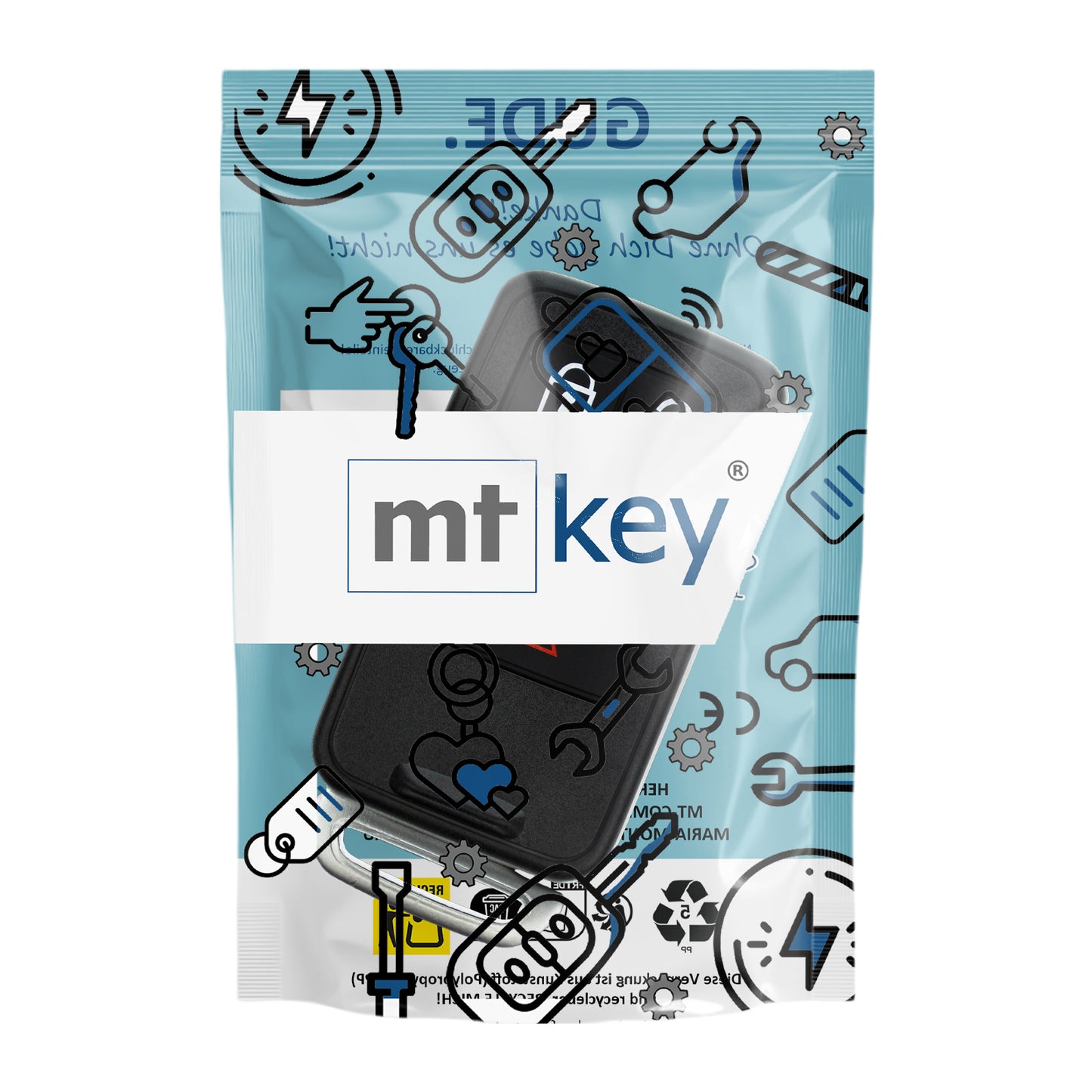 Funk Schlüssel Smartkey 902MHZ +Transponder PCF7945 PCF7953 +Rohling HU101 5 Tasten kompatibel mit Volvo V40 S60 II Y20 S80 II AS XC60 I Y24 XC70 II P24 V60 I V70 III B Autoschlüssel