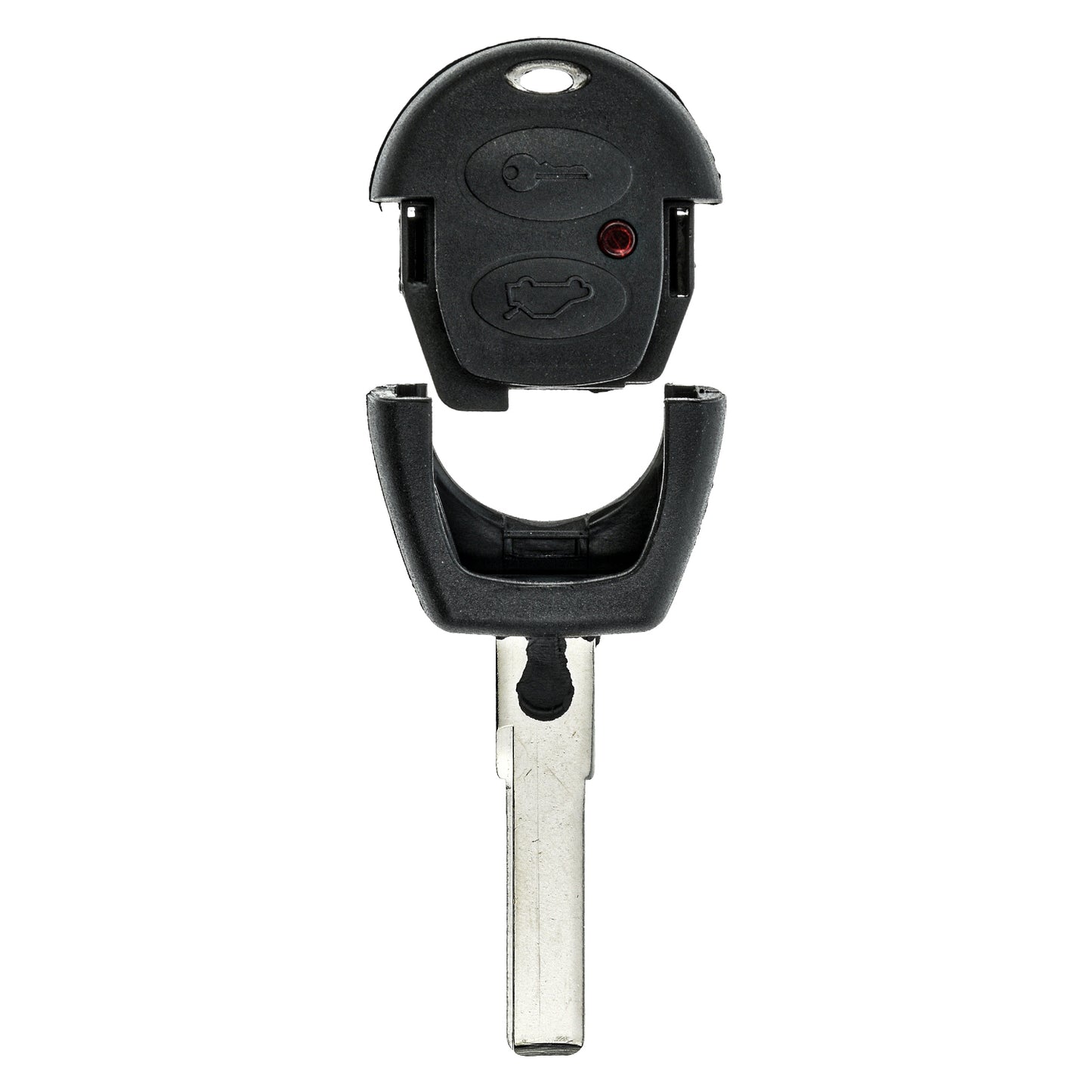 Auto Schlüssel Funk Fernbedienung 1x Gehäuse 2 Tasten + 1x Rohling HU66 kompatibel mit VW SEAT Skoda