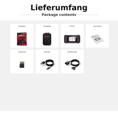iCARSOFT OBD2 DIAGNOSEGERÄT SCANNER OP V 3.0 kompatibel mit Opel Vauxhall inkl. kostenlose Updates