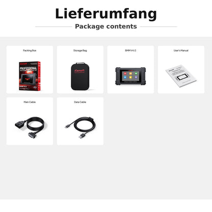 iCarsoft BMM V4.0 OBD2 Diagnosegerät kompatibel mit BMW MINI Rolls-Royce inkl. 2 weitere Marken GRATIS, CAN-FD, DoIP, Service-Reset inkl. Updates