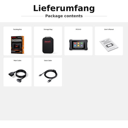 iCarsoft FR V4.0 OBD2 Diagnosegerät kompatibel mit Peugeot Citroen Renault Fiat Alfa Lancia Dacia – Profi-Scanner mit CAN-FD, DoIP inkl. Updates