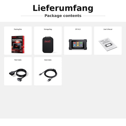 iCarsoft OP V4.0 OBD2 Diagnosegerät kompatibel mit Opel Vauxhall inkl. 2 weitere Marken GRATIS, CAN-FD, DoIP, Service-Reset inkl. kostenlose Updates