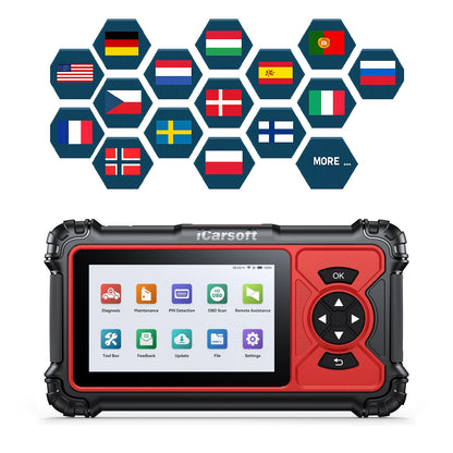 iCarsoft HD V4.0 Professionelles OBD Fehler Diagnosegerät kompatibel mit LKW Transporter Nutzfahrzeuge Bus DAF MAN Scania Iveco Mercedes Benz Volva uvm