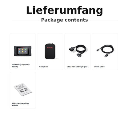 iCarsoft VOL V4.0 OBD2 Diagnosegerät für Volvo Saab inkl. 2 weitere Marken GRATIS, CAN-FD, 30 Servicefunktionen inkl. Updates
