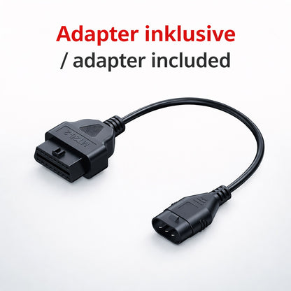 iCarsoft OBD2 Diagnosegerät Scanner MT V6 kompatibel mit PEUGEOT Motor Roller inkl. Adapter & kostenlose Updates