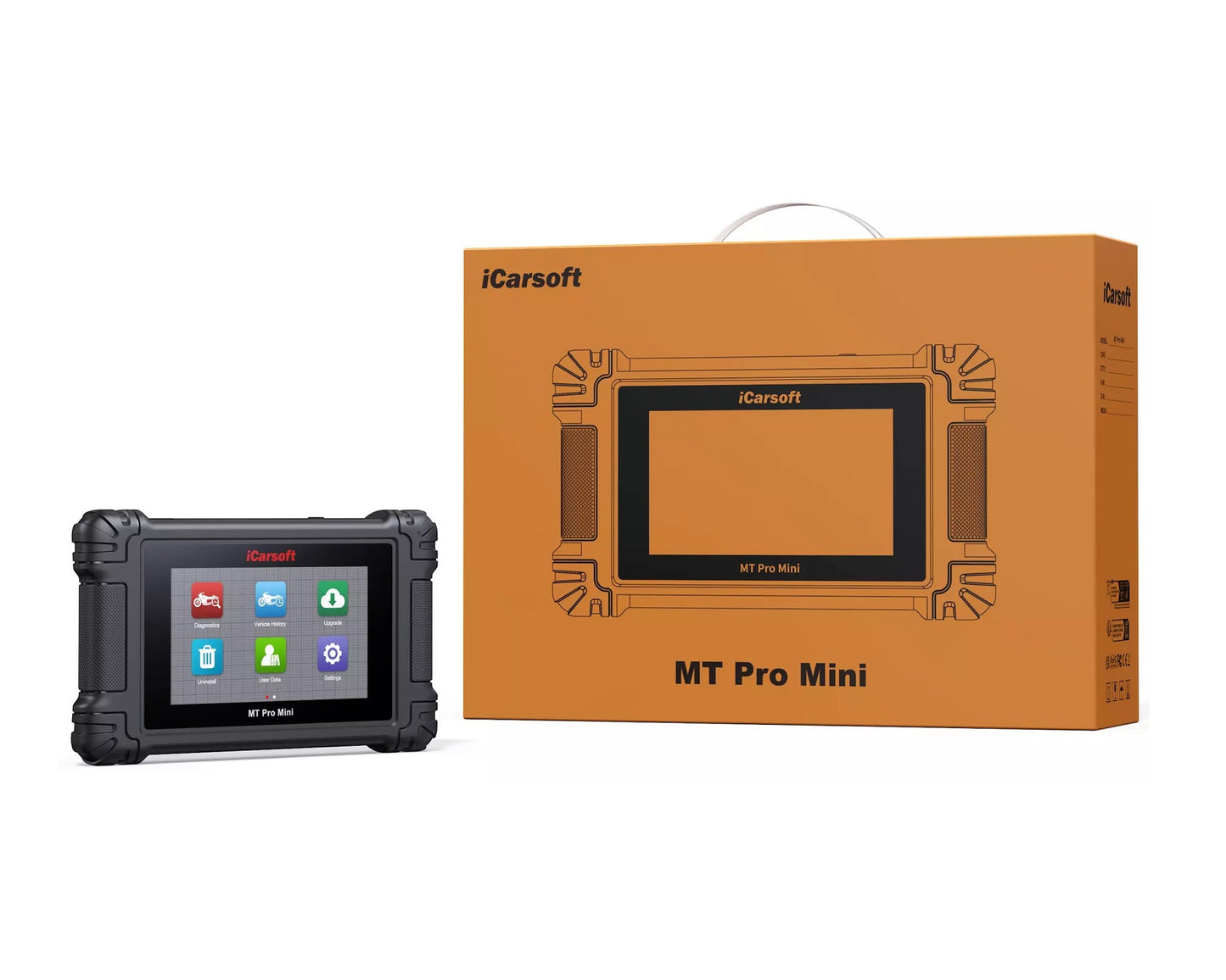 iCarsoft MT PRO Mini OBD2 UNIVERSAL Diagnosegerät kompatibel mit 20+ Motorrad Motor Roller ATV Marken inkl. aller Adapter & kostenlose Updates