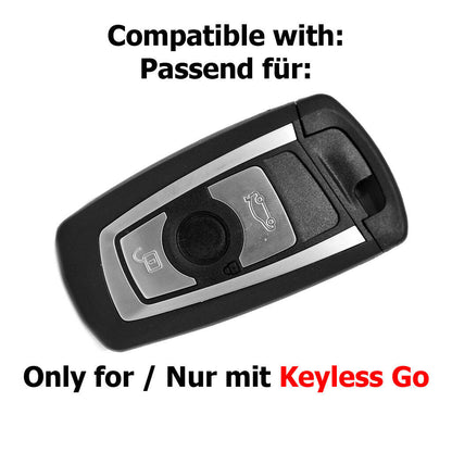 Auto Schlüssel Silikon Schutz Hülle Rosa kompatibel mit BMW F20 F21 F22 F23 F30 F31 F34 F32 F26 F25 F33 3 Tasten KEYLESS SMARTKEY