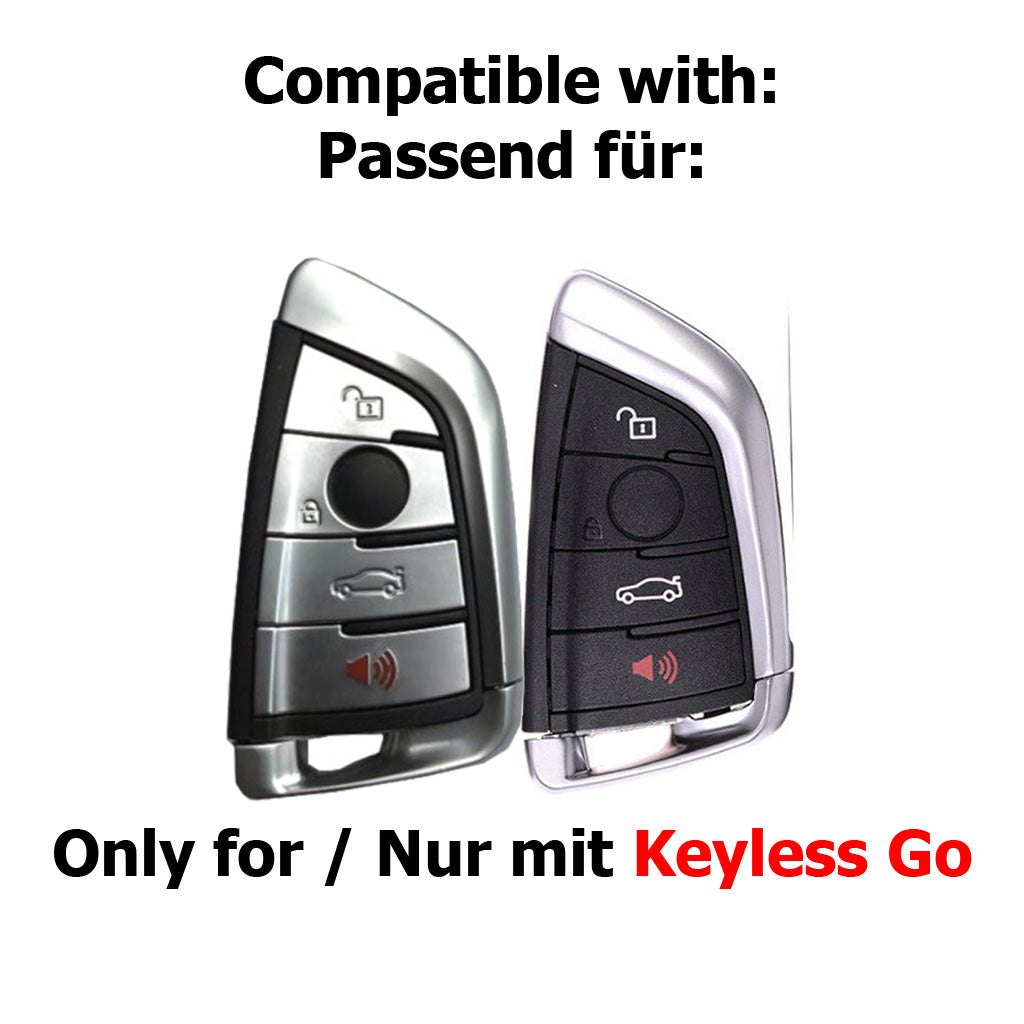 Auto Schlüssel Kunststoff Hülle ABS Plastik Schutz Cover Schwarz kompatibel mit BMW X5 F15 X6 F16 2er F45 F46 X1 F48 KEYLESS SMARTKEY