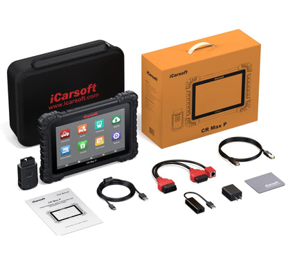iCarsoft CR Max P OBD2 Diagnosegerät für 58+ Marken, 10" Touchscreen, ECU Coding, CAN-FD & DoIP, 50 Servicefunktionen inkl. Updates