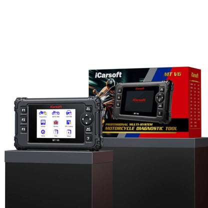 OBD2 Diagnosegerät Scanner iCarsoft MT V6 kompatibel mit Harley Motorräder inkl. Adapter & kostenlose Updates