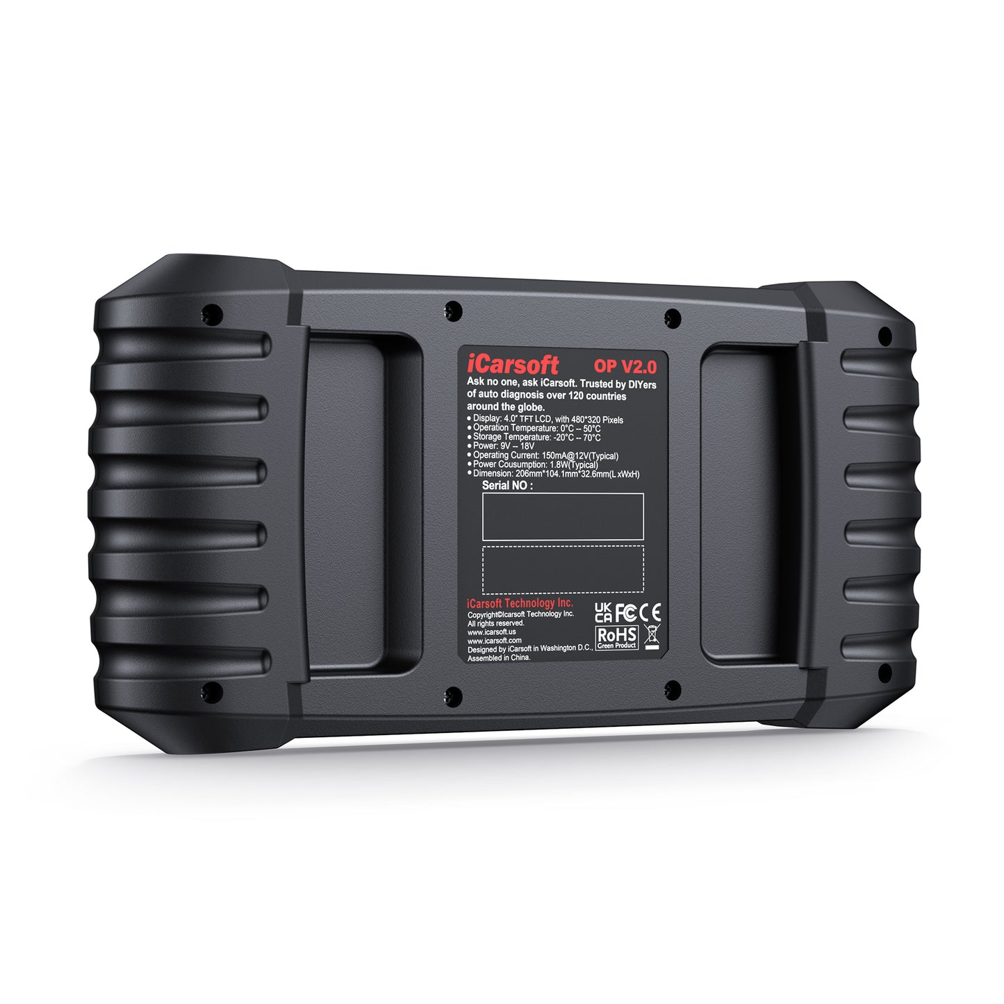 iCARSOFT OBD2 DIAGNOSEGERÄT SCANNER OP V 2.0 kompatibel mit Opel Vauxhall inkl. kostenlose Updates
