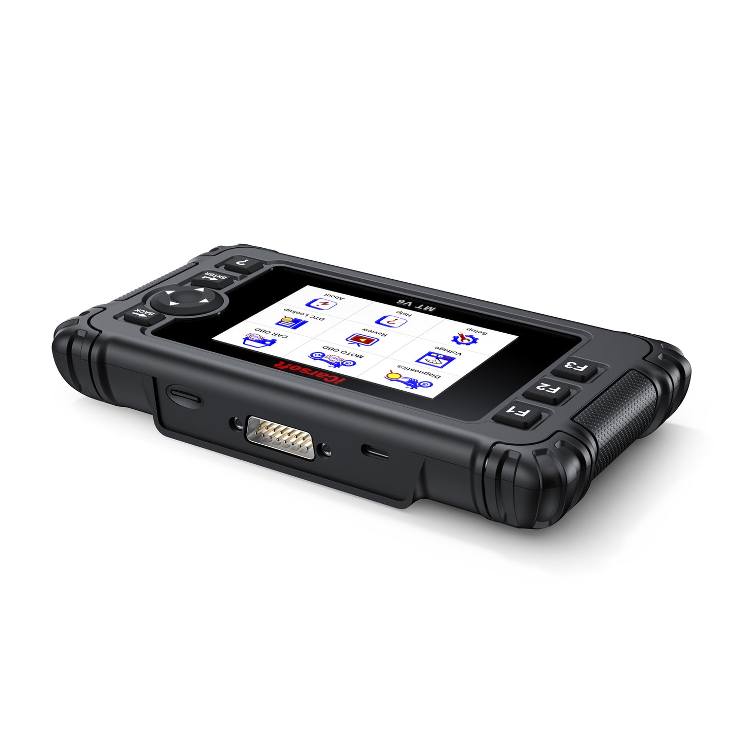 iCarsoft MT PRO Mini OBD2 UNIVERSAL Diagnosegerät kompatibel mit 20+ Motorrad Motor Roller ATV Marken inkl. aller Adapter & kostenlose Updates