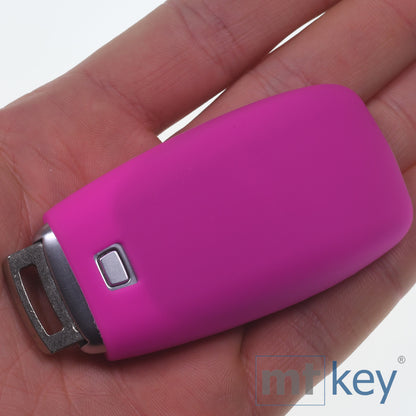 Auto Schlüssel Hülle Silikon Schutz Cover Pink kompatibel mit Mercedes Benz E-Klasse W213 S213 C238 A238 3 Tasten KEYLESS SMARTKEY