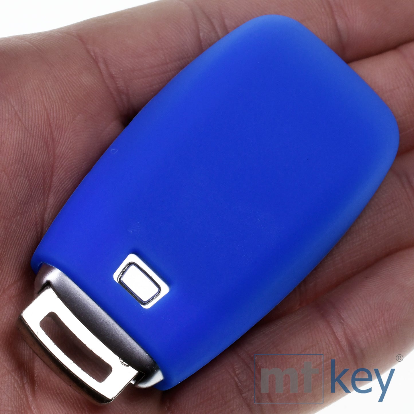 Auto Schlüssel Hülle Silikon Schutz Cover Blau kompatibel mit Mercedes Benz E-Klasse W213 S213 C238 A238 3 Tasten KEYLESS SMARTKEY