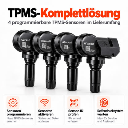iCarsoft CR Eagle P OBD2 Diagnosegerät für 58+ Marken, TPMS mit 4 Sensoren, 14 Adapter, Videoskop, J2534, CAN-FD & DoIP inkl. Updates